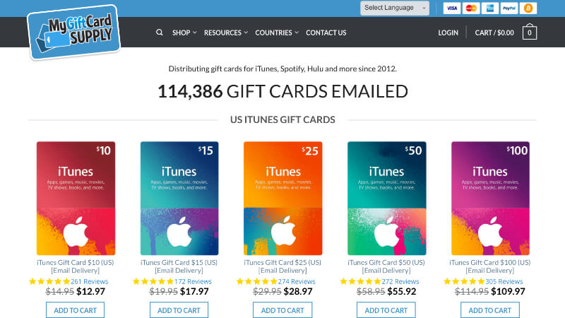 My Gift Card Supply Website